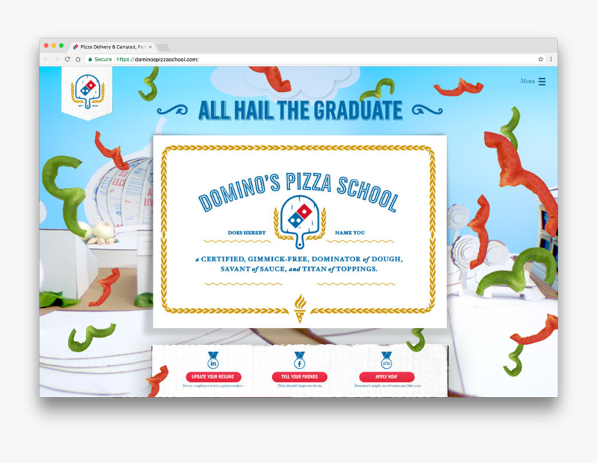 Dominospizzaschool - Cartoon, HD Png Download, Free Download