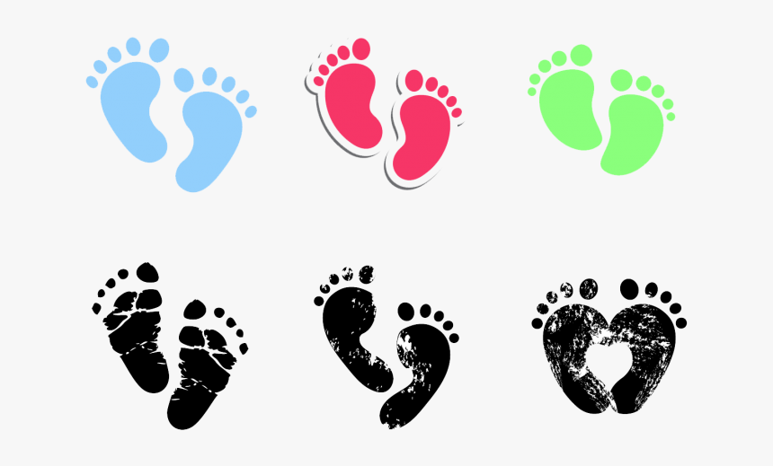 baby foot print clip art free