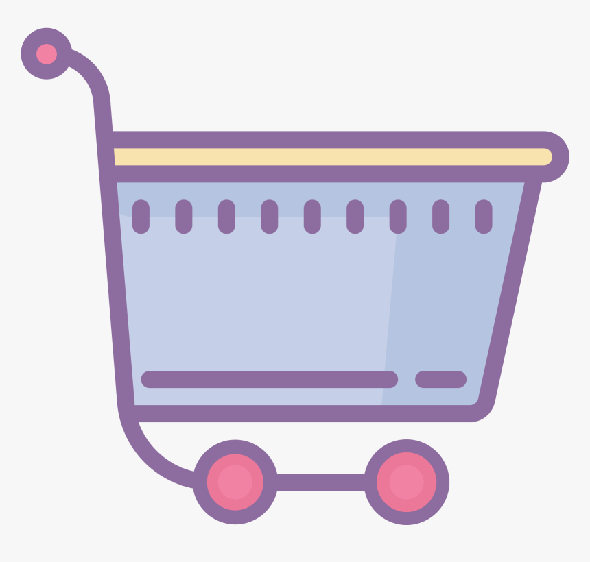 Purple Shopping Cart Png, Transparent Png, Free Download