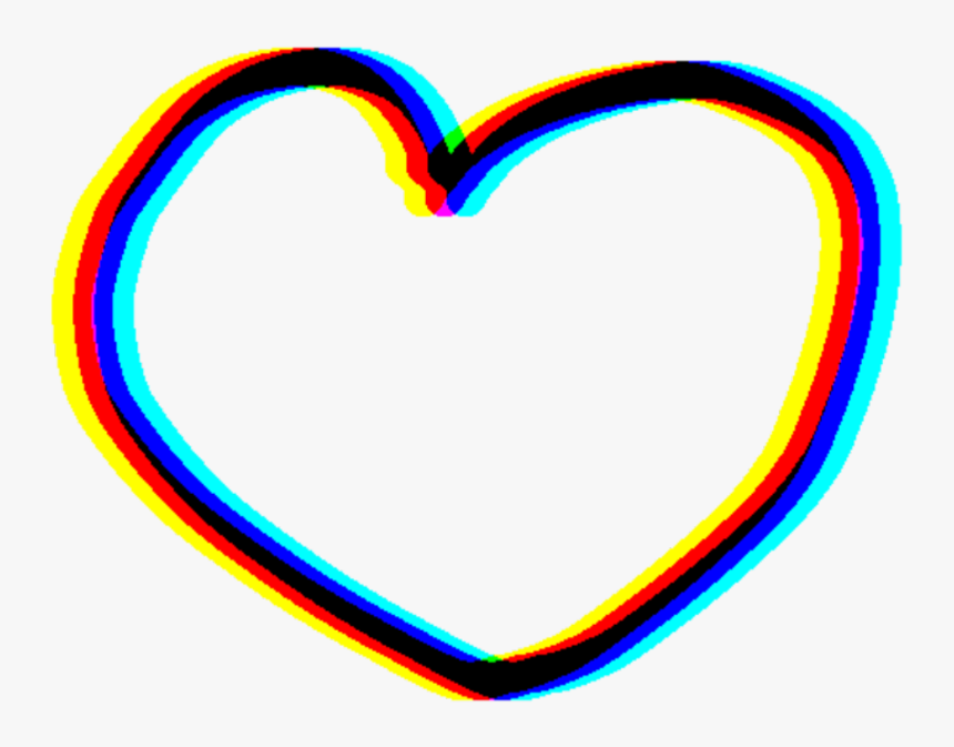 I Made This Heart On Ibispaint And Glitched It Oof - Heart, HD Png Download, Free Download