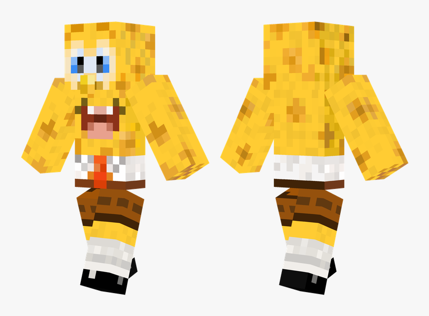 Spongebob Minecraft Skin Pe, HD Png Download, Free Download