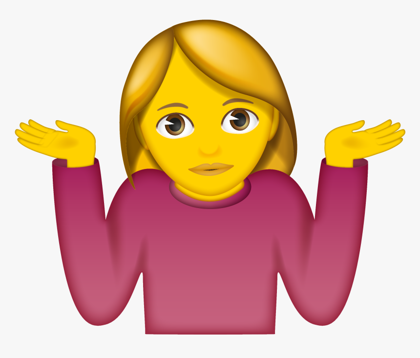 Man Shrugging Emoji Png, Transparent Png, Free Download