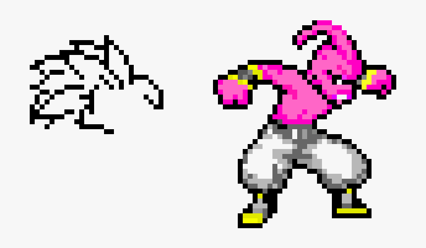 Kid Buu V Goku - Pixel Art Boo Dbz, HD Png Download, Free Download