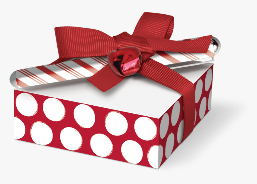 Red Bold Dot Holiday Sticky Stack With Pen - Wrapping Paper, HD Png Download, Free Download