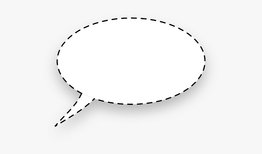 Dotted Line Oval Shaped Speech Bubble Vector Image - Speech Bubble, HD Png Download, Free Download
