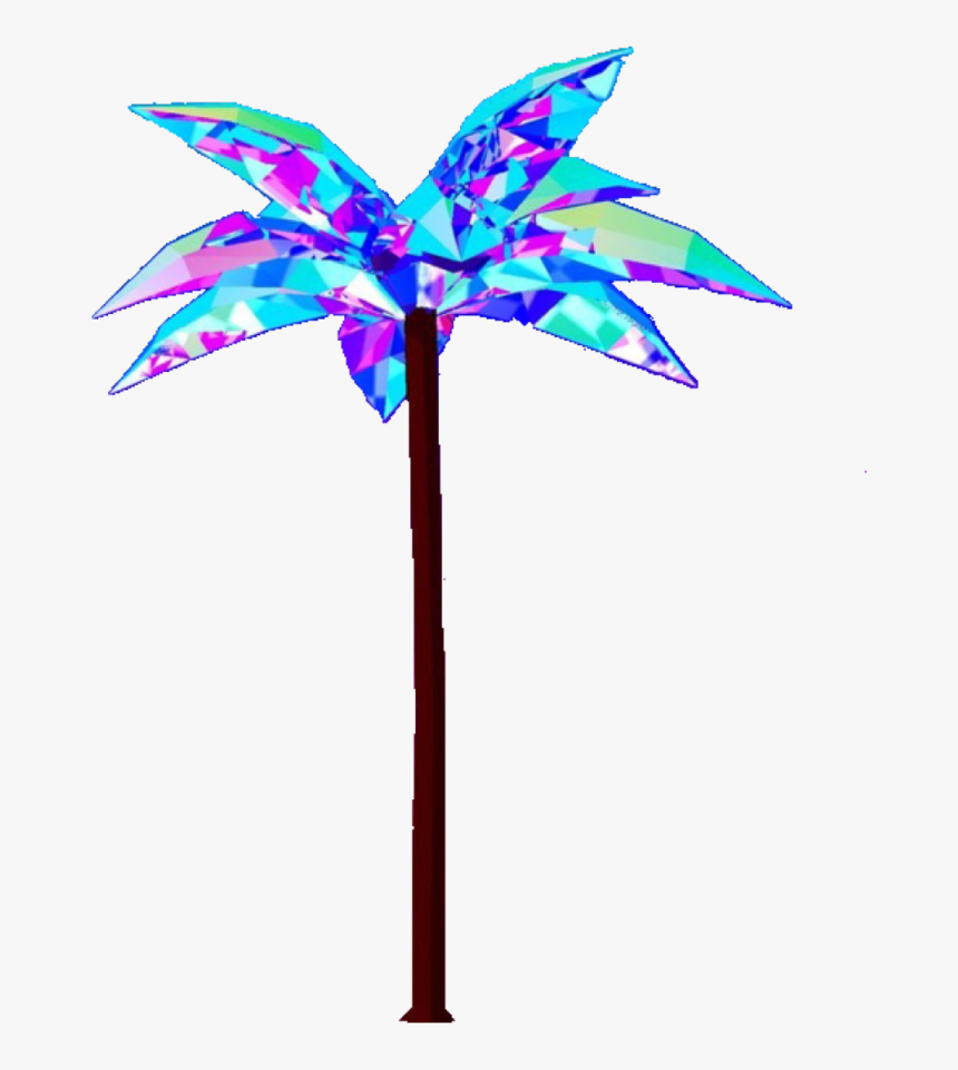 #palmera #beach #tumblr - Vaporwave Palm Tree Transparent, HD Png Download, Free Download