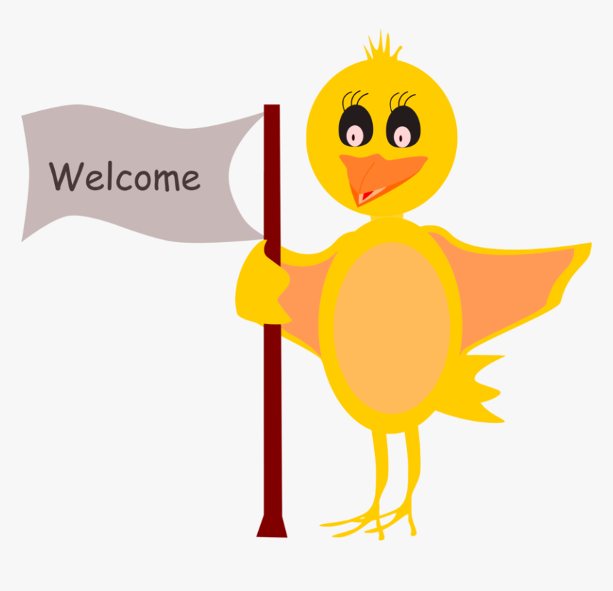 Duck,flower,water Bird - Welcome Cartoon Images Png, Transparent Png, Free Download