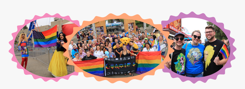 First Picture Two People Holding A Pride Flag - Fun, HD Png Download, Free Download