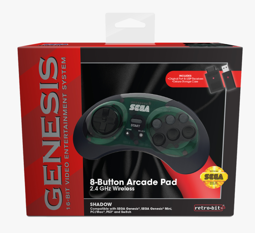 Sega Genesis 8-button Arcade Pad - Sega Genesis Controller 8 Button, HD Png Download, Free Download