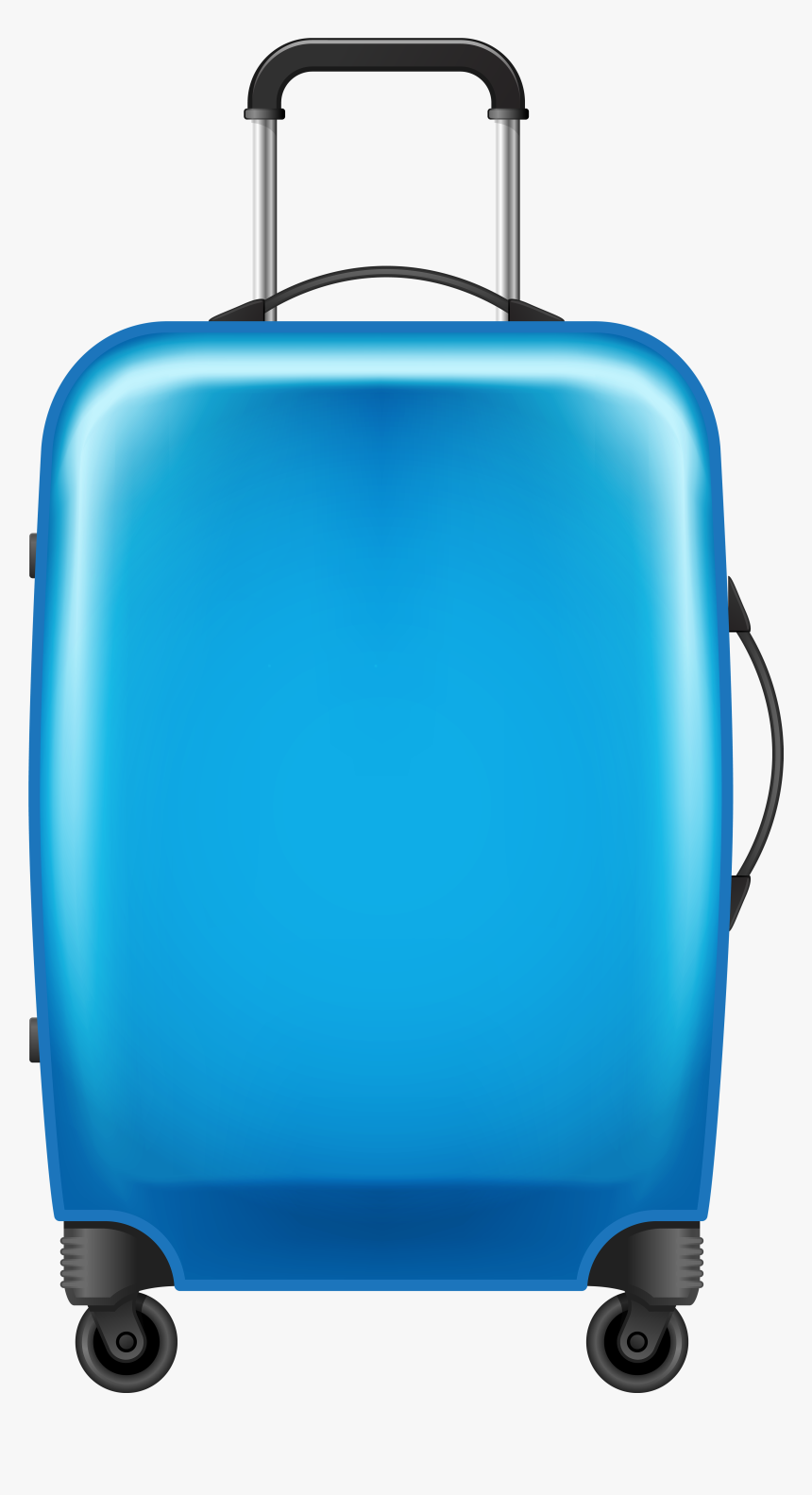 Blue Trolley Suitcase Transparent Png Image - Transparent Background Suitcase Transparent, Png Download, Free Download