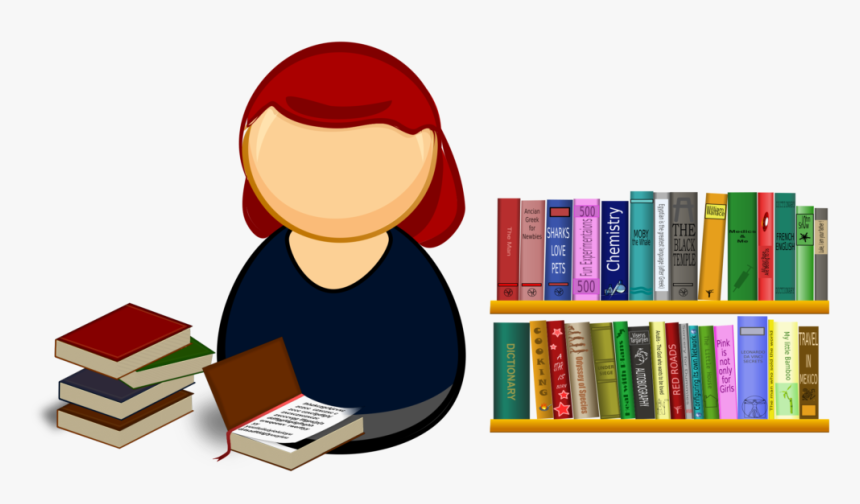 Clipart Books Shelf - Transparent Librarian Clipart, HD Png Download, Free Download