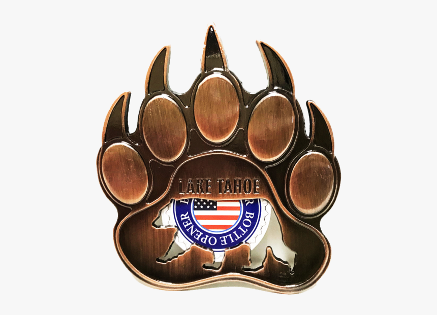 Souvenir Magnet Bear Claw Bottle Opener Lake Tahoe - Emblem, HD Png Download, Free Download