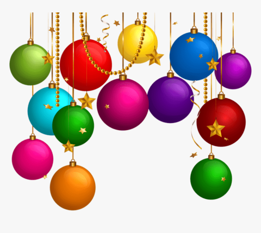 Free Png Hanging Christmas Balls Decor Png Png Images - Transparent Background Christmas Ornament Clip Art, Png Download, Free Download