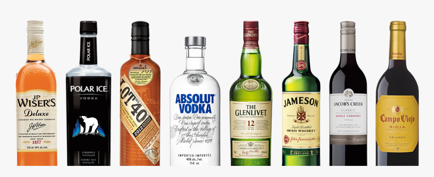 A Row Of Corby Owned Bottles J - Row Of Alcohol Bottles, HD Png Download, Free Download