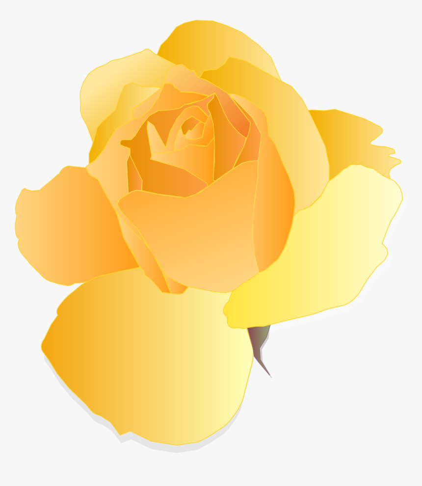 Yellow Rose Clipart Small - Garden Roses, HD Png Download, Free Download