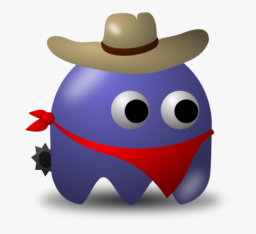 Headgear,smile,hat - Pac Man In Western, HD Png Download, Free Download