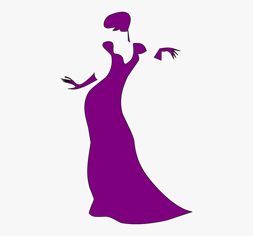 Mulher De Vestido Desenho Png, Transparent Png, Free Download