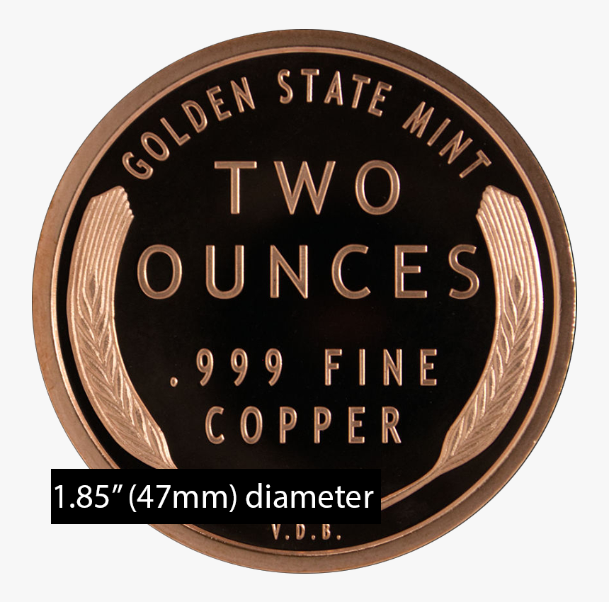 2 Oz Copper Lincoln Wheat Penny - Circle, HD Png Download, Free Download