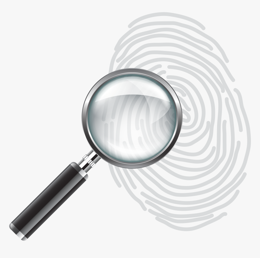 3d Clipart Magnifying Glass Png , Png Download - Fingerprint And Magnifying Glass, Transparent Png, Free Download