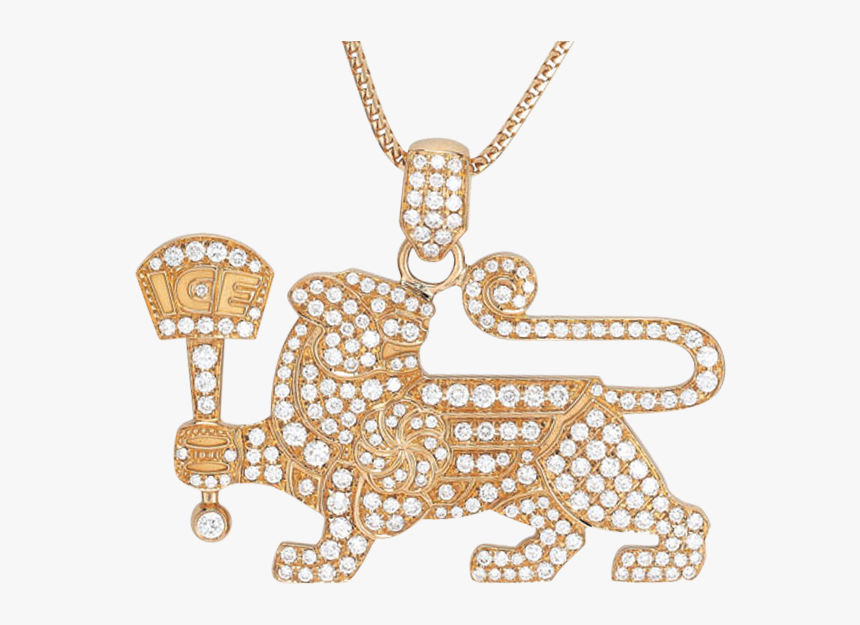 18k Rose Gold W/ Diamonds Lioness Pendant - Pendant, HD Png Download, Free Download