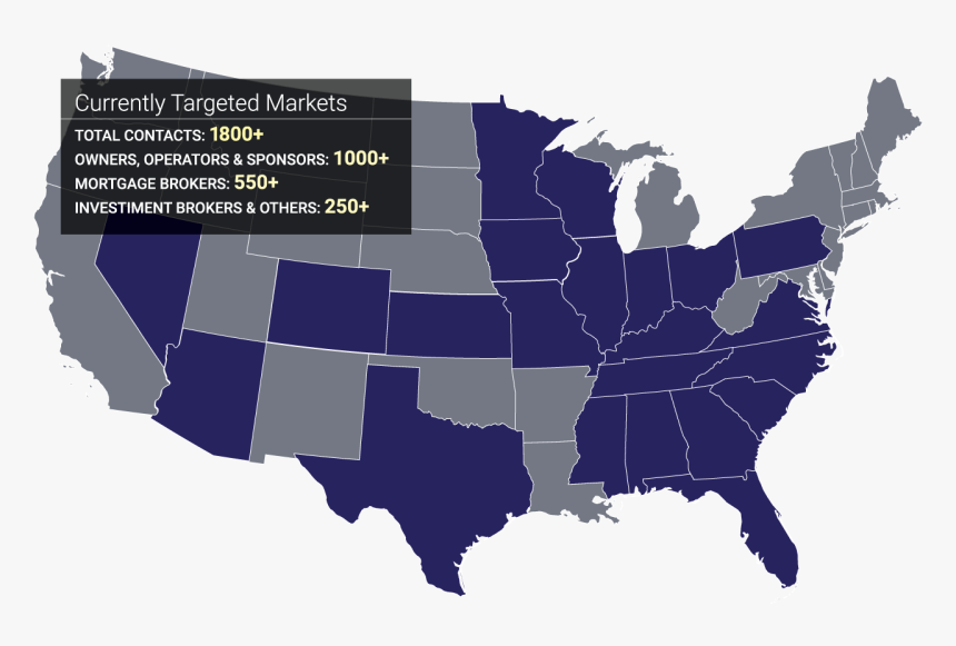 The Geographic Diversification Of Mlg Capital’s Investment - Duke Usa Map, HD Png Download, Free Download