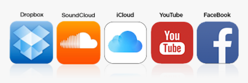 Facebook Youtube Soundcloud Icons, HD Png Download, Free Download