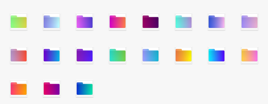 Windows Icon Folder Set - Transparent Background Folder Mac Icons, HD Png Download, Free Download