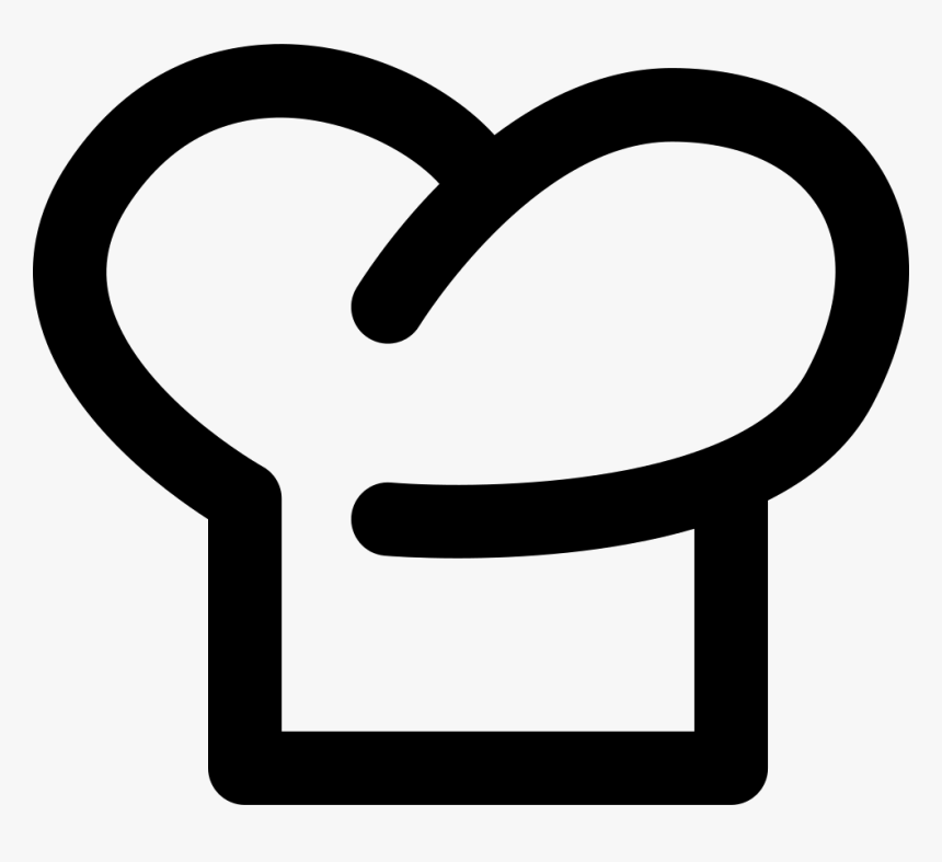 Chef Hat Outline Symbol - Cook Symbol, HD Png Download, Free Download