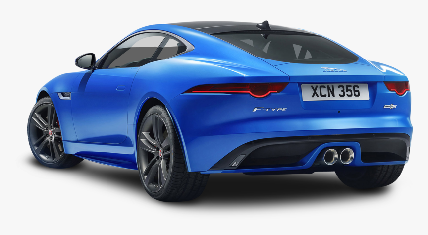 Blue Jaguar F Type Back View Car Png Image - Jaguar F Type 300 Blue, Transparent Png, Free Download