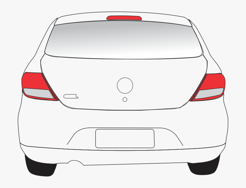 Car Back View - Back Of Car Clipart, HD Png Download, Free Download