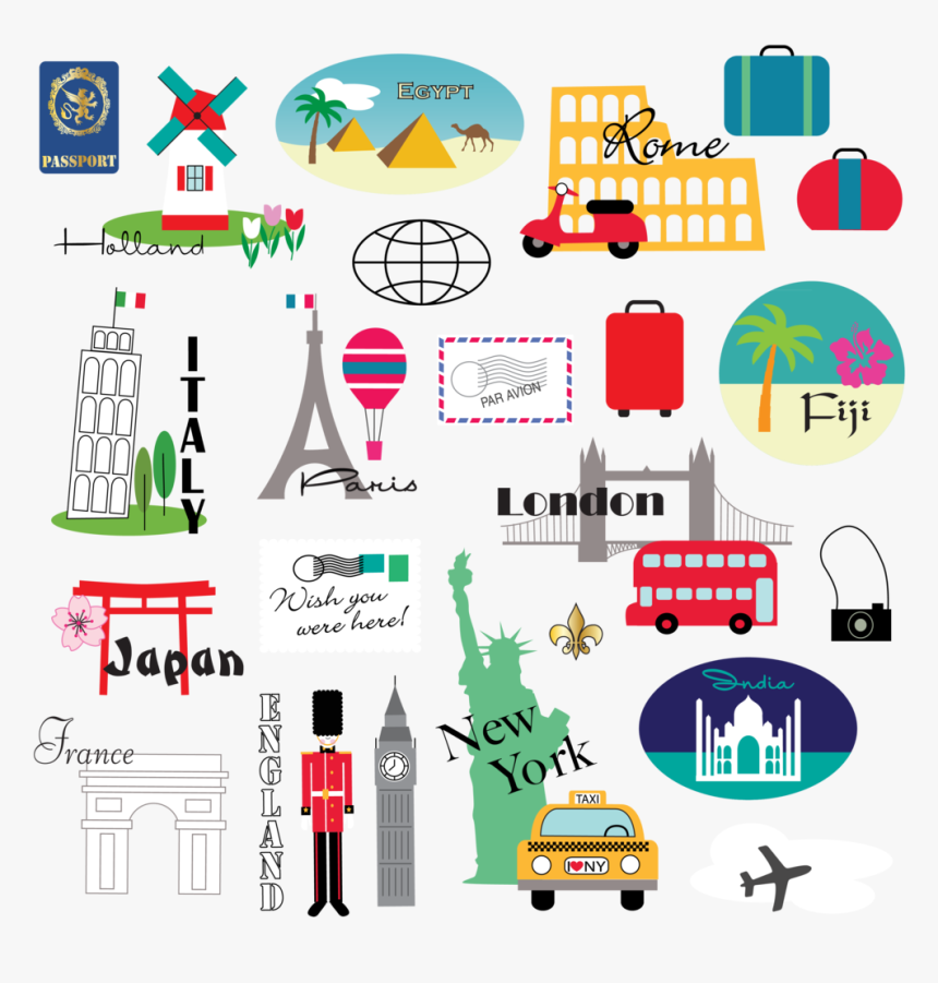 Clipart World Travel - World Travel Clipart, HD Png Download, Free Download