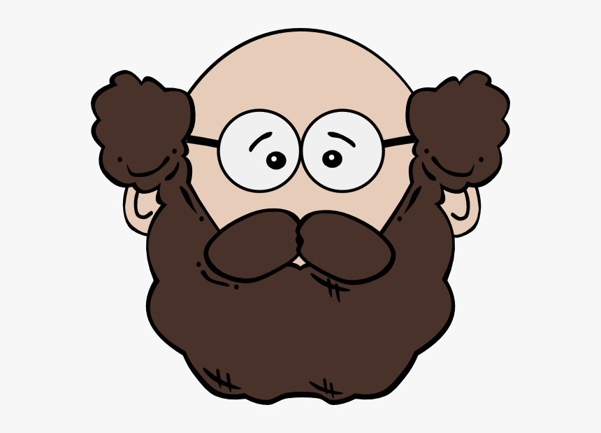 Man Face World Label Svg Clip Arts - Man With Beard Clip Art, HD Png Download, Free Download