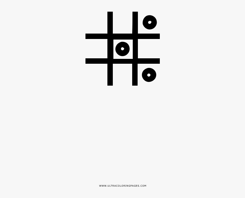 Tic Tac Toe Coloring Page - Poster, HD Png Download, Free Download