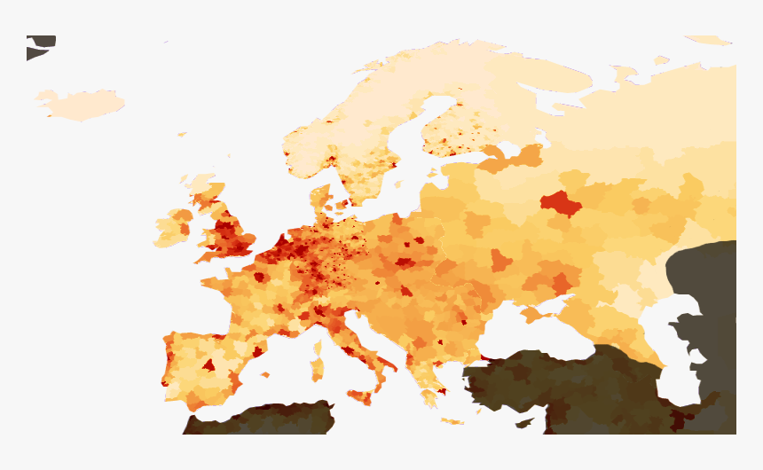 Population Density Europe - Europe Population, HD Png Download, Free Download