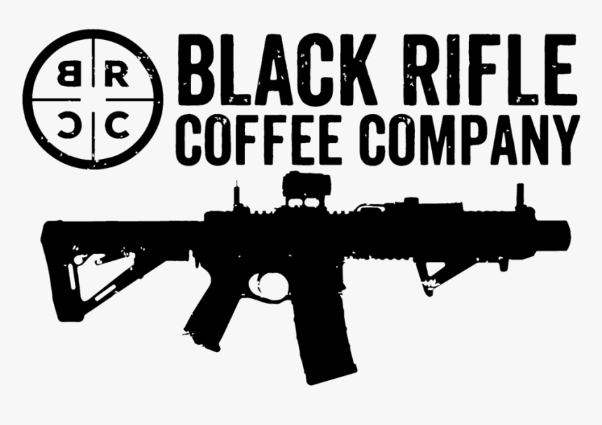 Brcc Logo With Rifle Black Transparent - Black Rifle Coffee Png, Png Download, Free Download