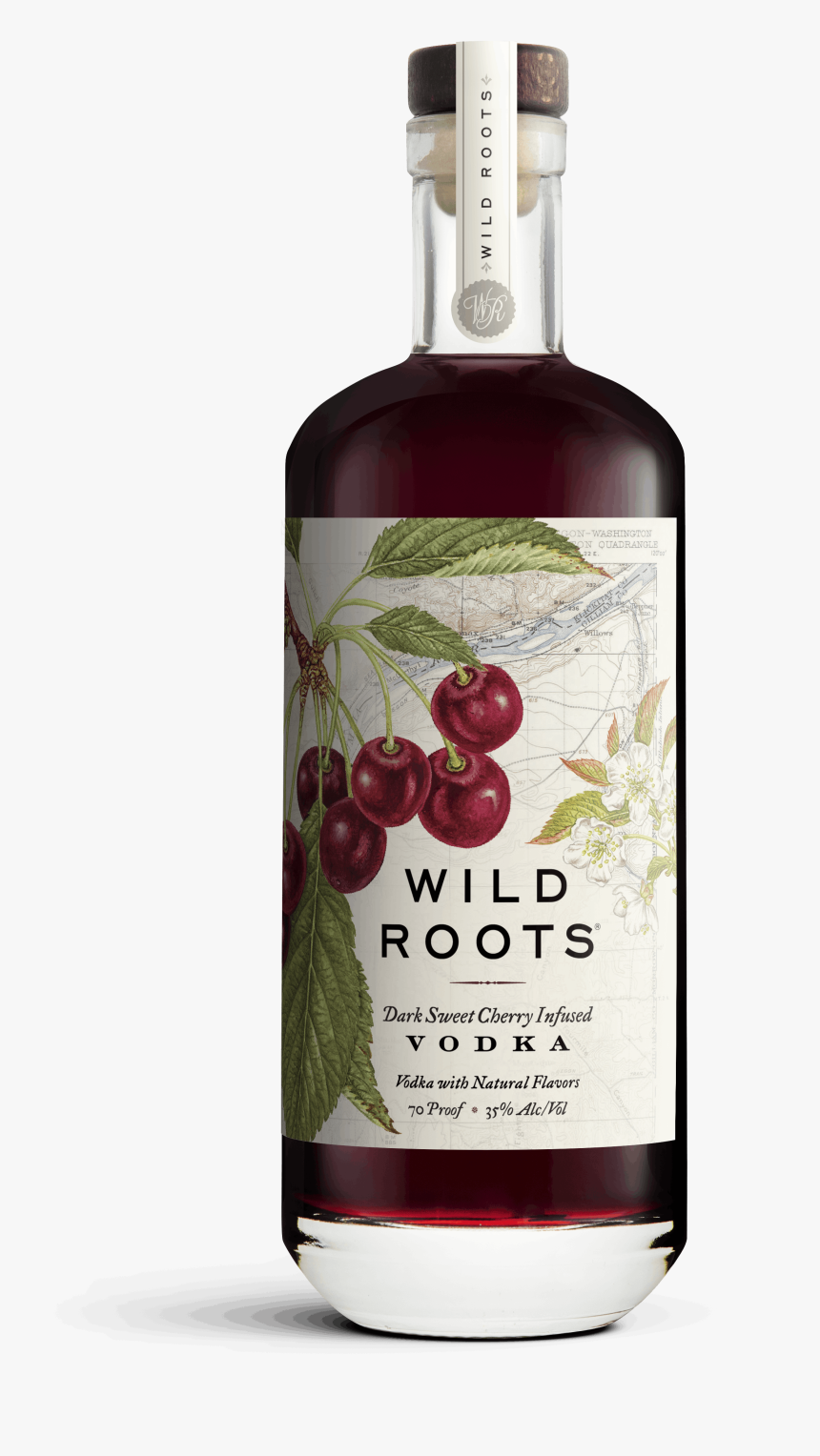Wild Roots Cherry Vodka Bottle - Wild Roots Marionberry Infused Vodka, HD Png Download, Free Download