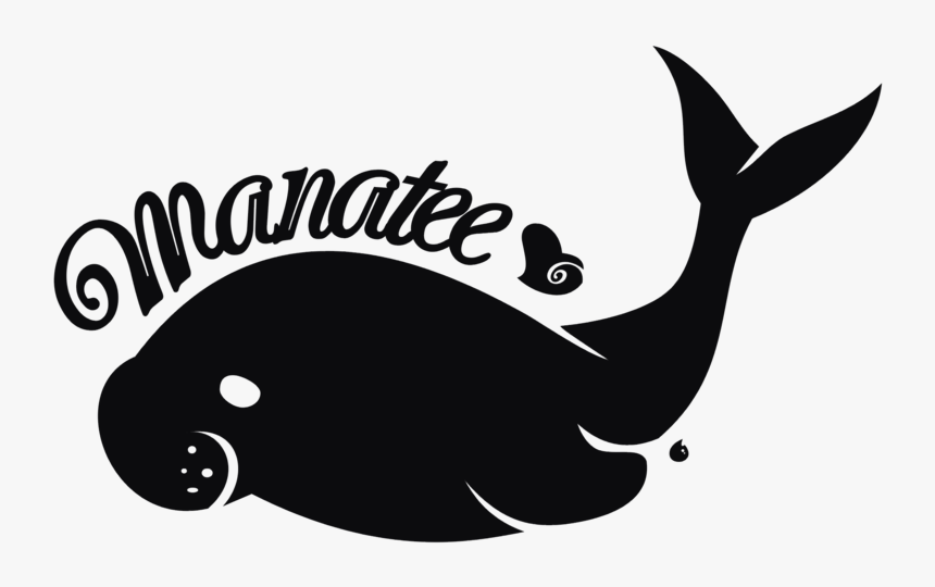 19 Manatee Vector Dugong Huge Freebie Download For - Black And White Manatee Vector, HD Png Download, Free Download