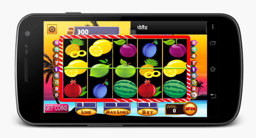 Smartphone With Slot Machine App - Smartphone, HD Png Download, Free Download