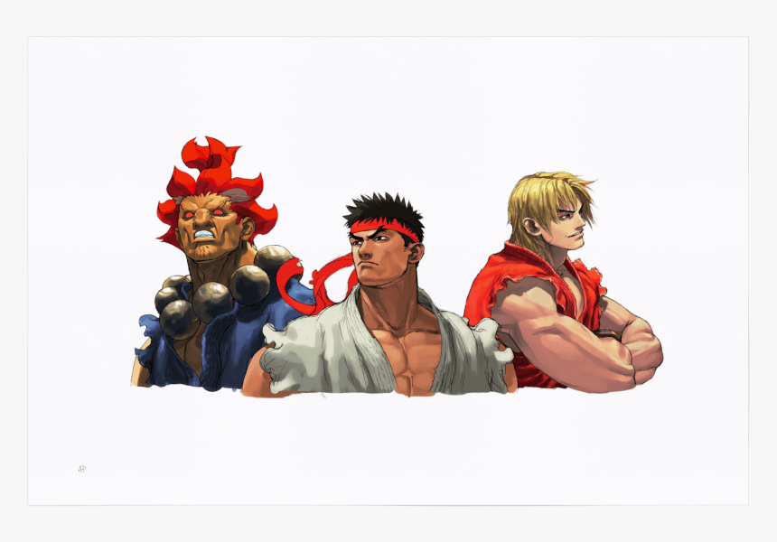 Ryu Ken And Akuma, HD Png Download, Free Download