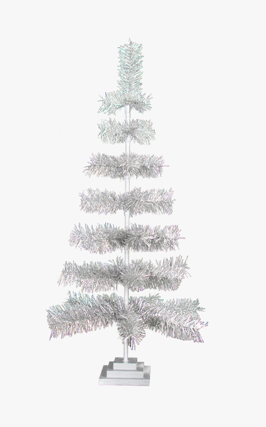 Tinsel Christmas Tree , Png Download - Silver Tinsel Christmas Tree, Transparent Png, Free Download