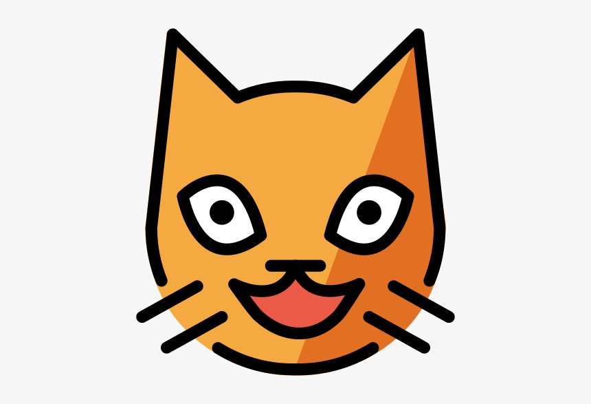 Smiling Cat Face Vector, HD Png Download, Free Download