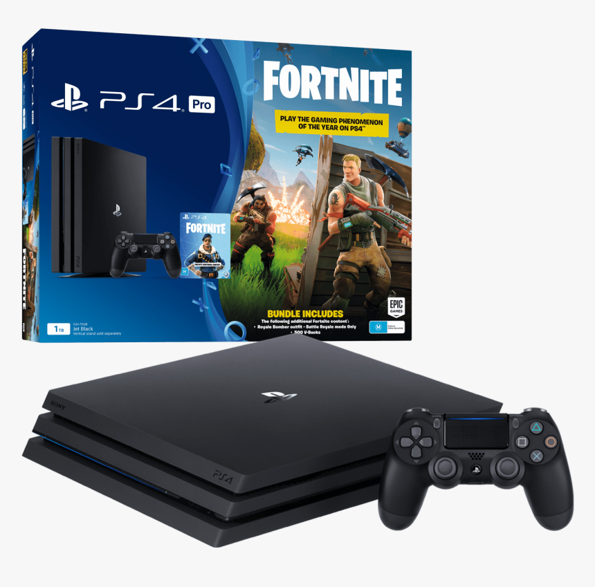 Playstation4 Pro 1tb Console With Fortnite Bonus Digital - Playstation 4 Pro Fortnite, HD Png Download, Free Download