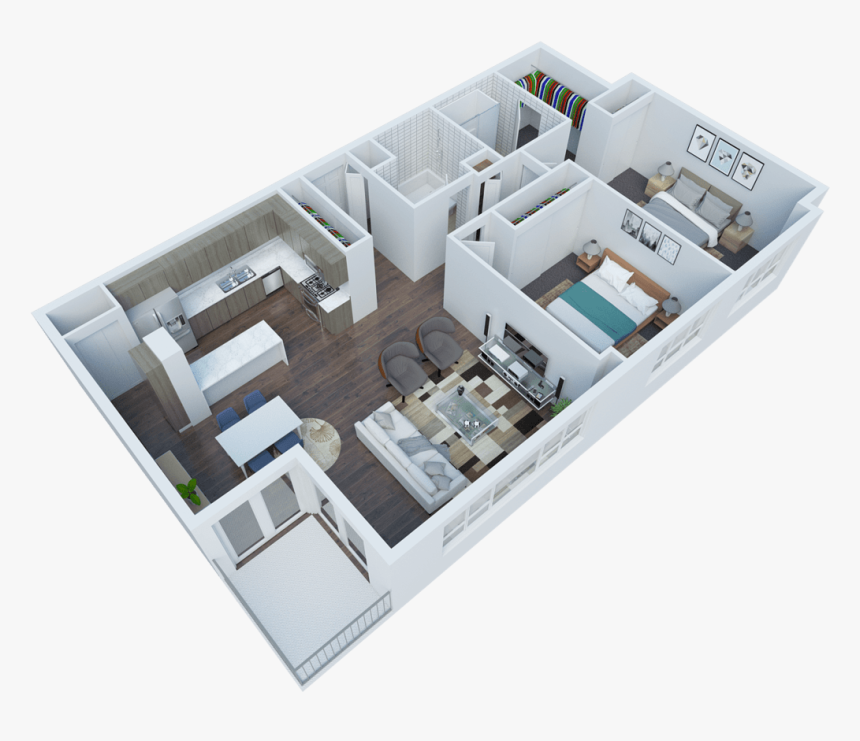 Studio 1 Bathroom Apartment For Rent At The View In - Floor Plan, HD Png Download, Free Download
