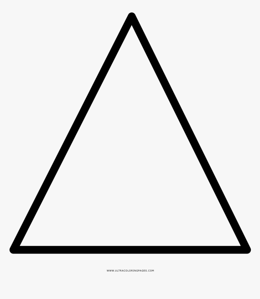 Triangle Coloring Page - Desenho Para Colorir Triangulo, HD Png Download, Free Download