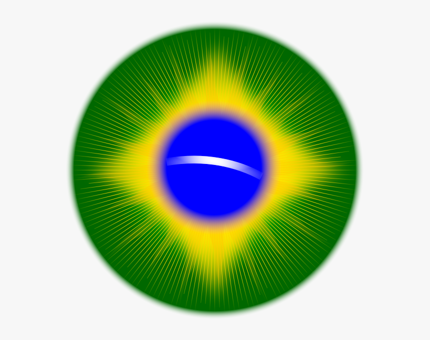 Rounded Brazil Flag Png Clip Arts - Circle, Transparent Png, Free Download