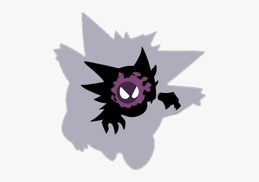 #freetoedit #cute #kawaii #pokemon #japan #game #shadow - Gengar Silhouette, HD Png Download, Free Download