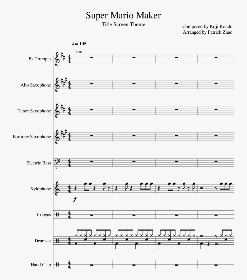 Super Mario Maker - Last Goodbye Flute Sheet Music, HD Png Download, Free Download