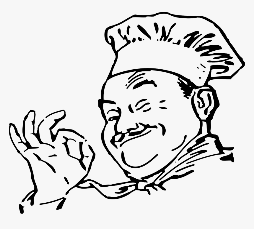 Chef Clipart Black And White, HD Png Download, Free Download