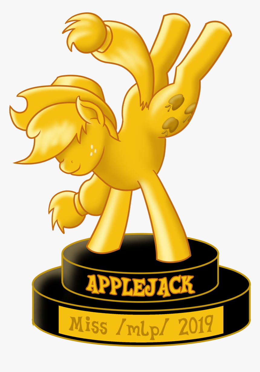 Applejack Miss /mlp/ 2019 Cartoon Trophy Yellow Clip - Emblem, HD Png Download, Free Download