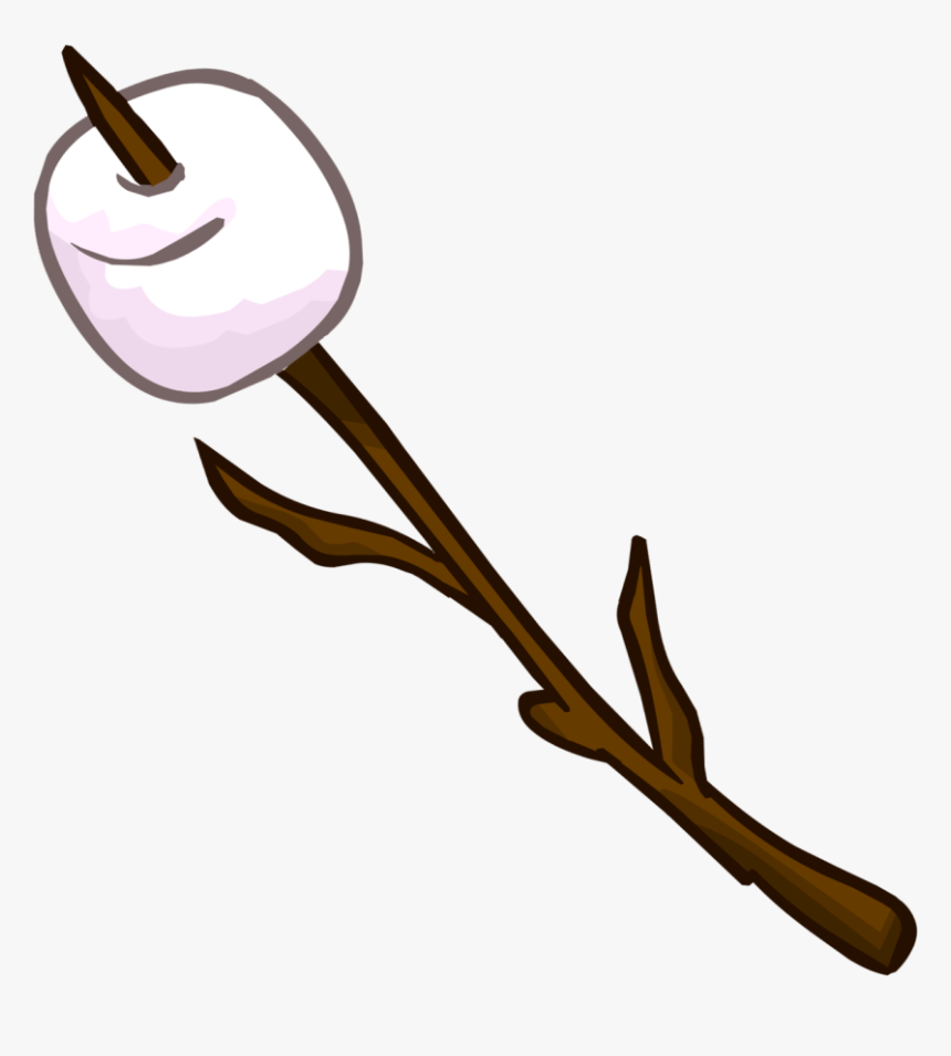 Campfire Marshmallow Clipart Free Clipart Images - Marshmallow On Stick Clipart, HD Png Download, Free Download